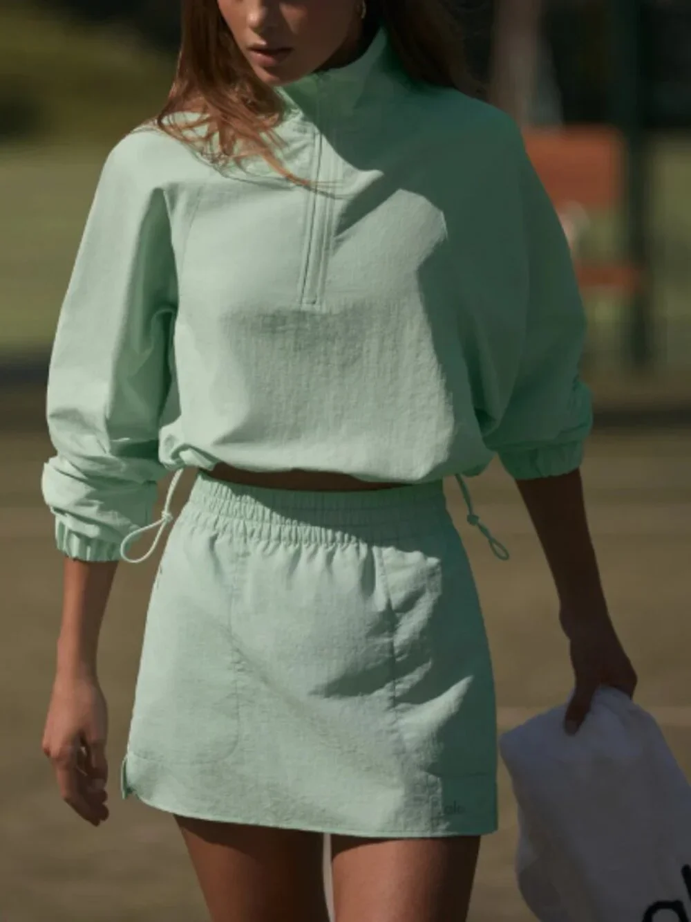 ALO Yoga Alumni Tennis Skirt NWT Women's Size Large Spearmint Green Mini Skirt